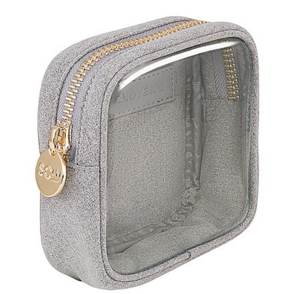 Stoney Clover Lane Mini Pouch clear Heather nwt gray - Picture 3 of 7